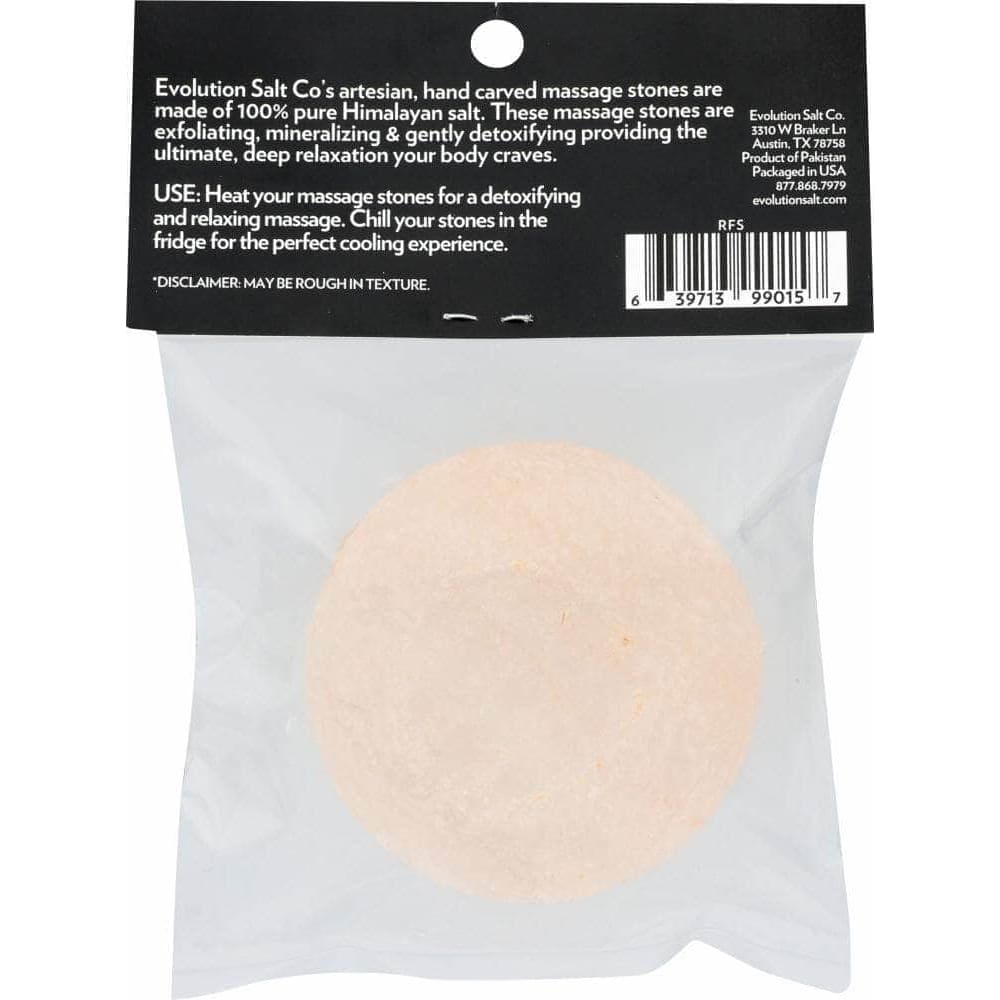 Evolution Salt Co Evolution Salt Himalayan Salt Massage Stone Round Flat, 10 oz