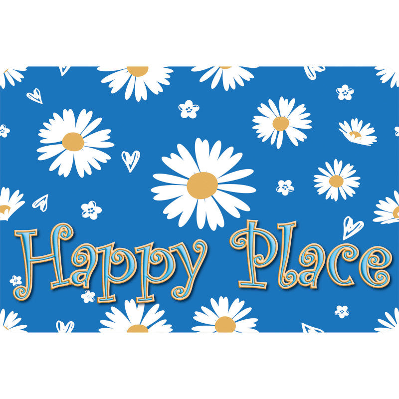 Welcome Mat 15.5X23.5In Happy Place (Pack of 2)