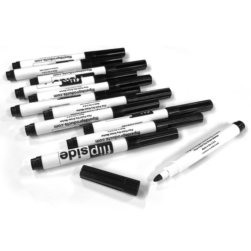 Dry Erase Marker Fine Black 12Ct