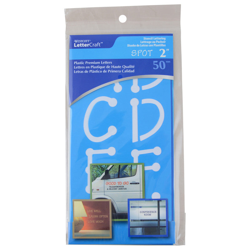 Spot 2In Stencils Alphabet (Pack of 12)