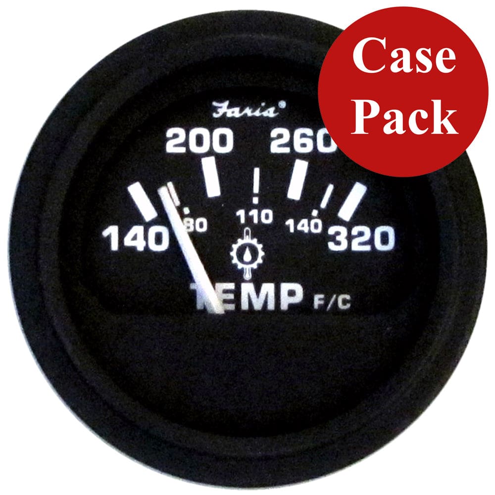 Faria 2 Heavy-Duty Oil Temp Gauge (140-320 F/ C) - Black *Bulk Case of 24* - Marine Navigation & Instruments | Gauges,Boat Outfitting |