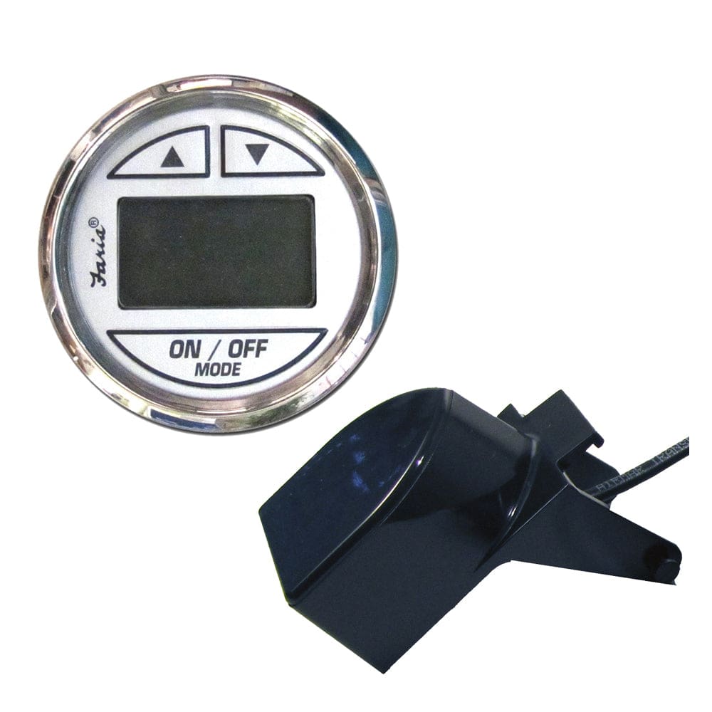 Faria Chesapeake White SS 2 Depth Sounder w/ Transom Mount Transducer - Marine Navigation & Instruments | Gauges,Boat Outfitting | Gauges -