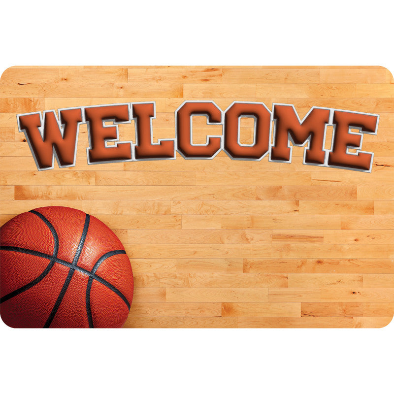 Welcome Mat 15.5X23.5In Basketball (Pack of 2)