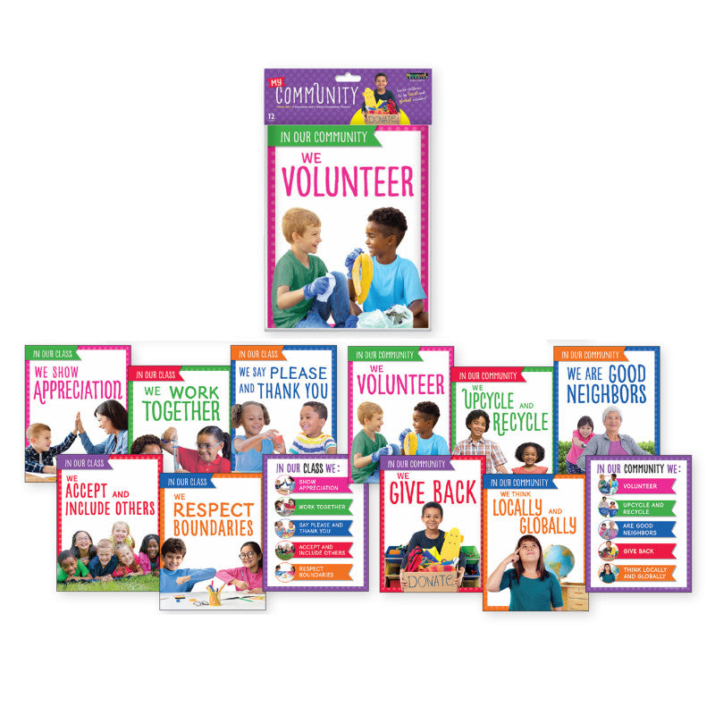 We Are A Community Poster Set Gr1-2 (Pack of 6)
