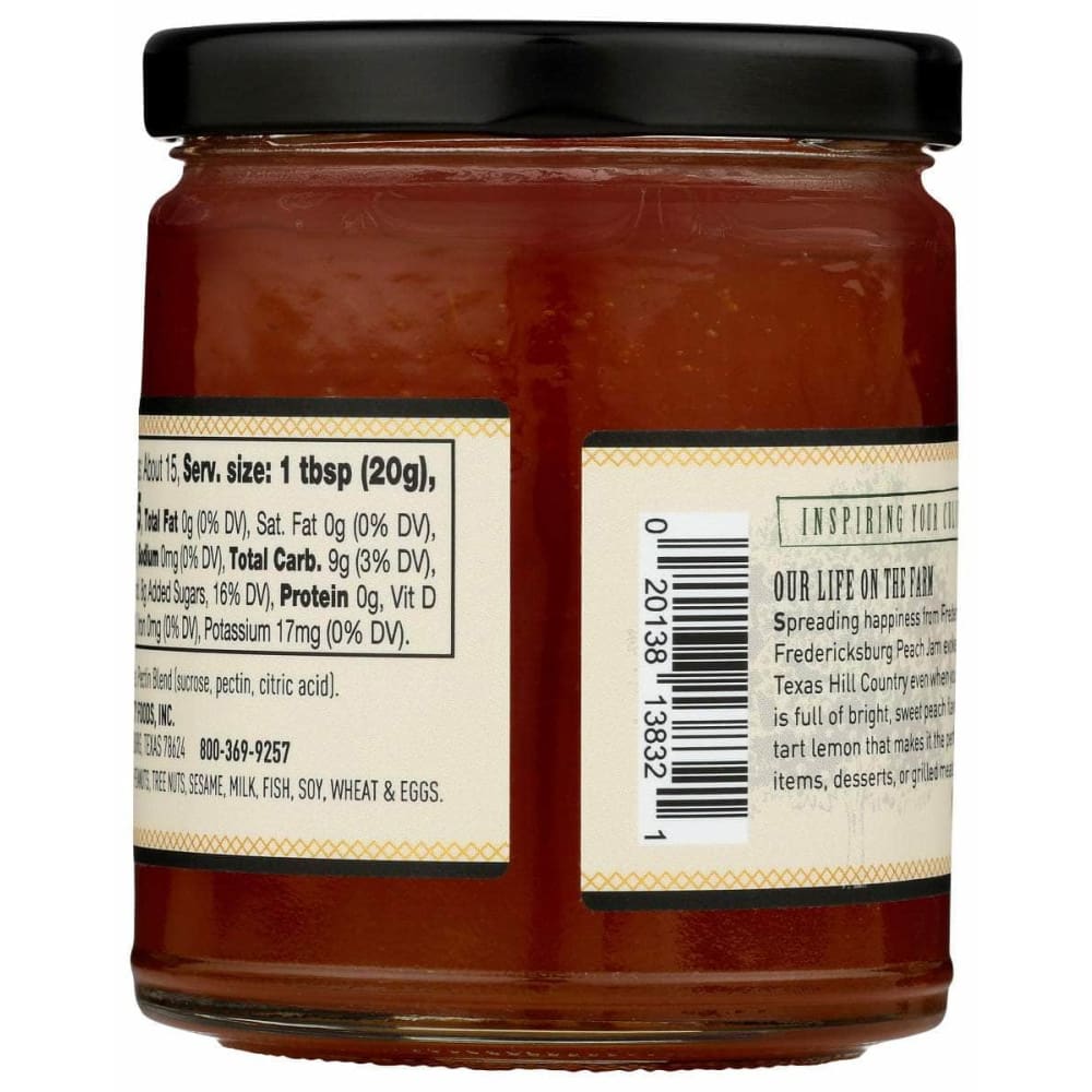 FISCHER & WIESER Grocery > Pantry > Jams & Jellies FISCHER & WIESER: Fredericksburg Peach Jam, 10.9 oz