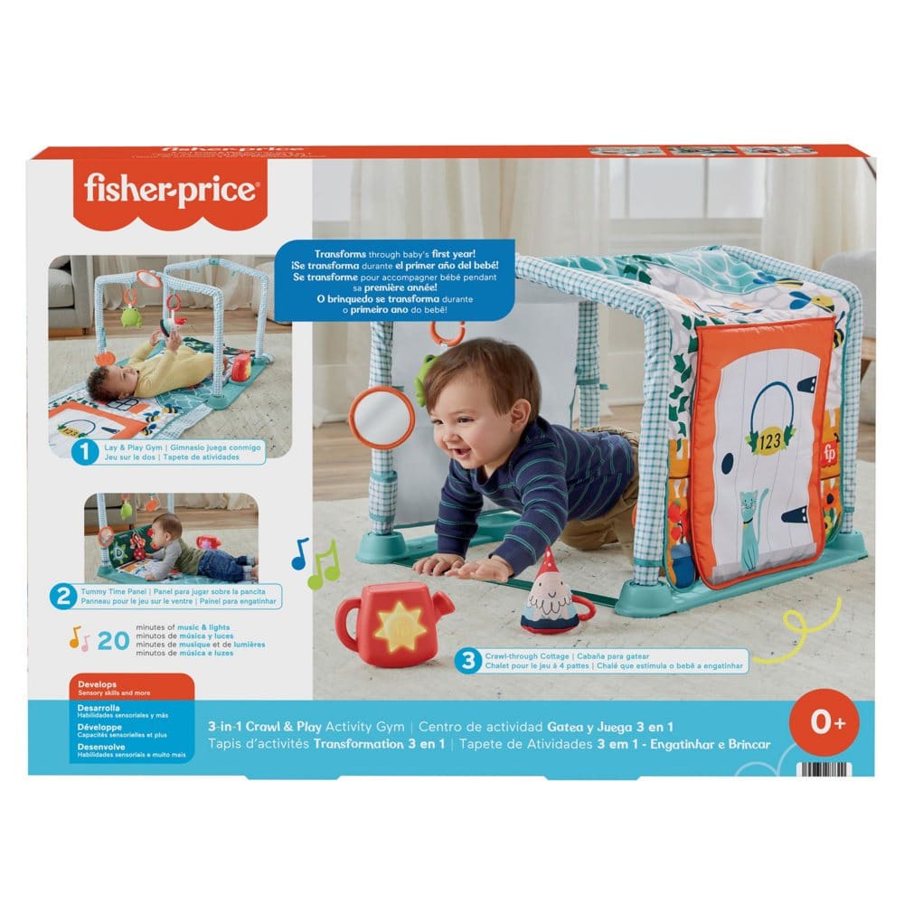 Fisher-Price 3-in-1 Crawl & Play Activity Gym Transforming Play Mat - Baby Activities & Toys - Fisher-Price