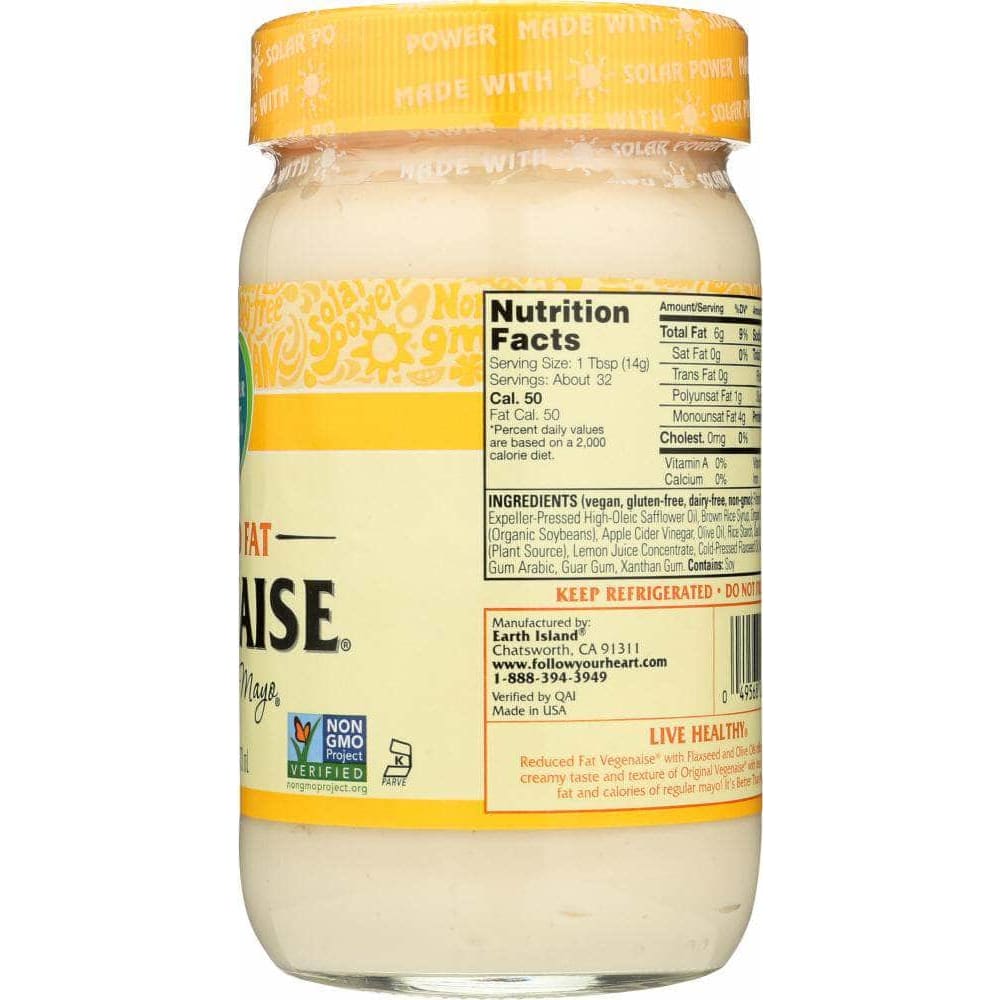 Follow Your Heart Follow Your Heart Reduced Fat Vegenaise, 16 oz