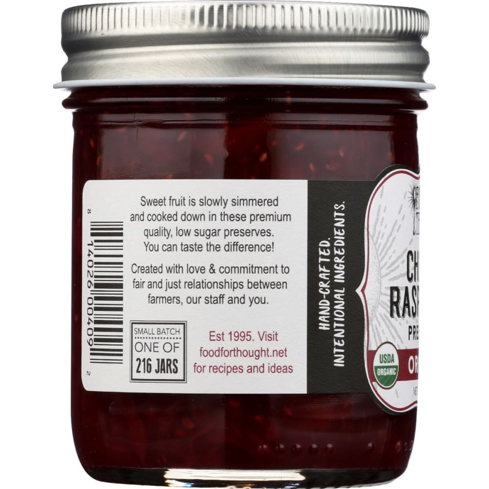 FOOD FOR THOUGHT: Organic Cherry Raspberry Preserves 9 oz - Grocery > Chocolate Desserts and Sweets > Dessert Toppings - FOOD FOR THOUGHT