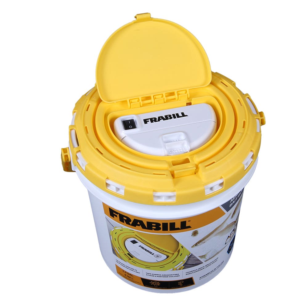 Frabill Dual Fish Bait Bucket w/ Aerator Built-In - Marine Plumbing & Ventilation | Livewell Pumps,Hunting & Fishing | Bait Management -