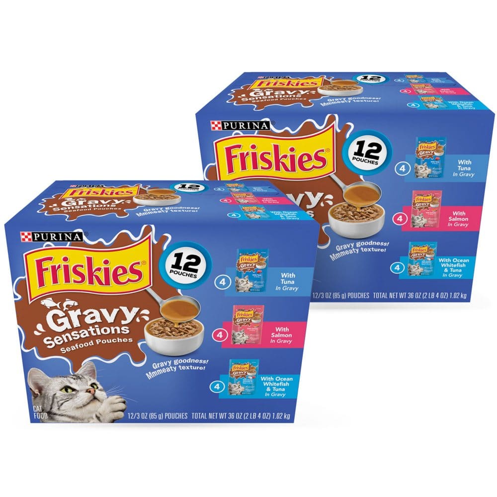 Friskies Gravy Sensations Seafood Pouches Variety Pack (24 ct. 2 pk.) - New Grocery & Household - Friskies