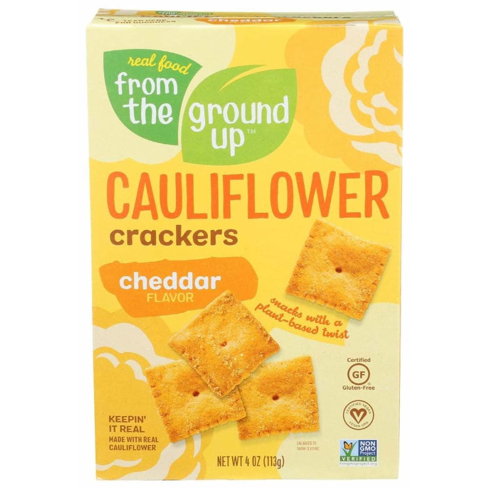 FROM THE GROUND UP FROM THE GROUND UP Cheddar Cauliflower Crackers, 4 oz