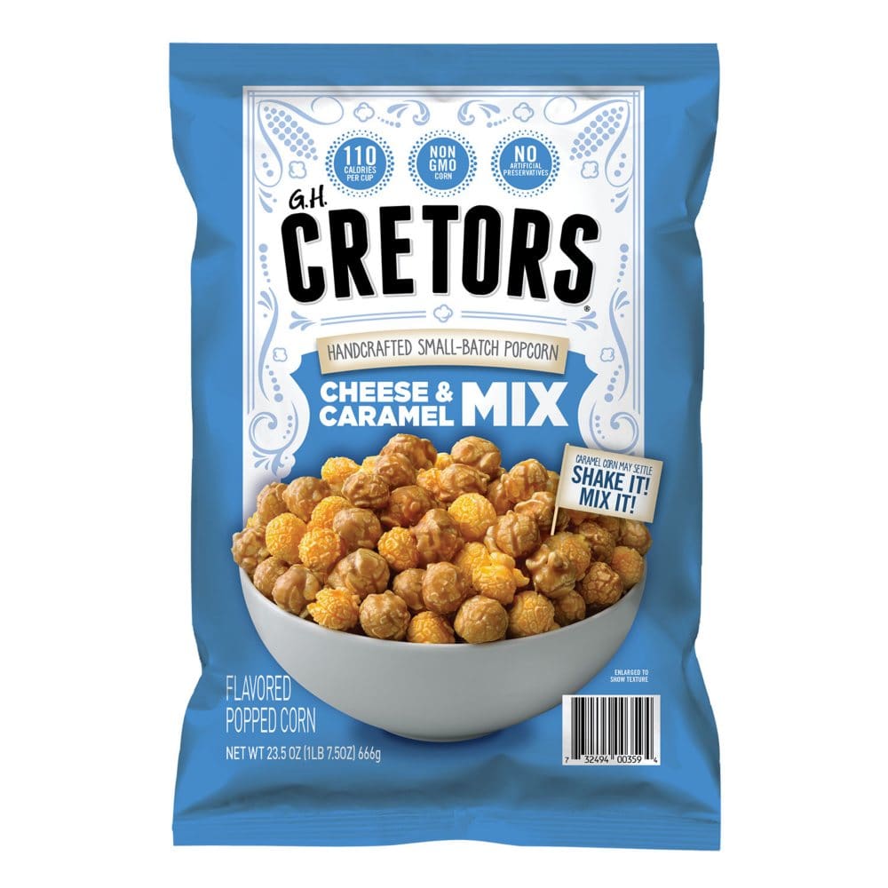 G.H. Cretors Cheese & Caramel Flavored Popcorn Mix (23.5 oz.) - Healthy Snacks - ShelHealth