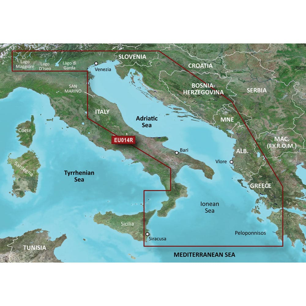 Garmin BlueChart® g3 HD - HXEU014R - Italy Adriatic Sea - microSD™/ SD™ - Cartography | Garmin BlueChart Foreign - Garmin