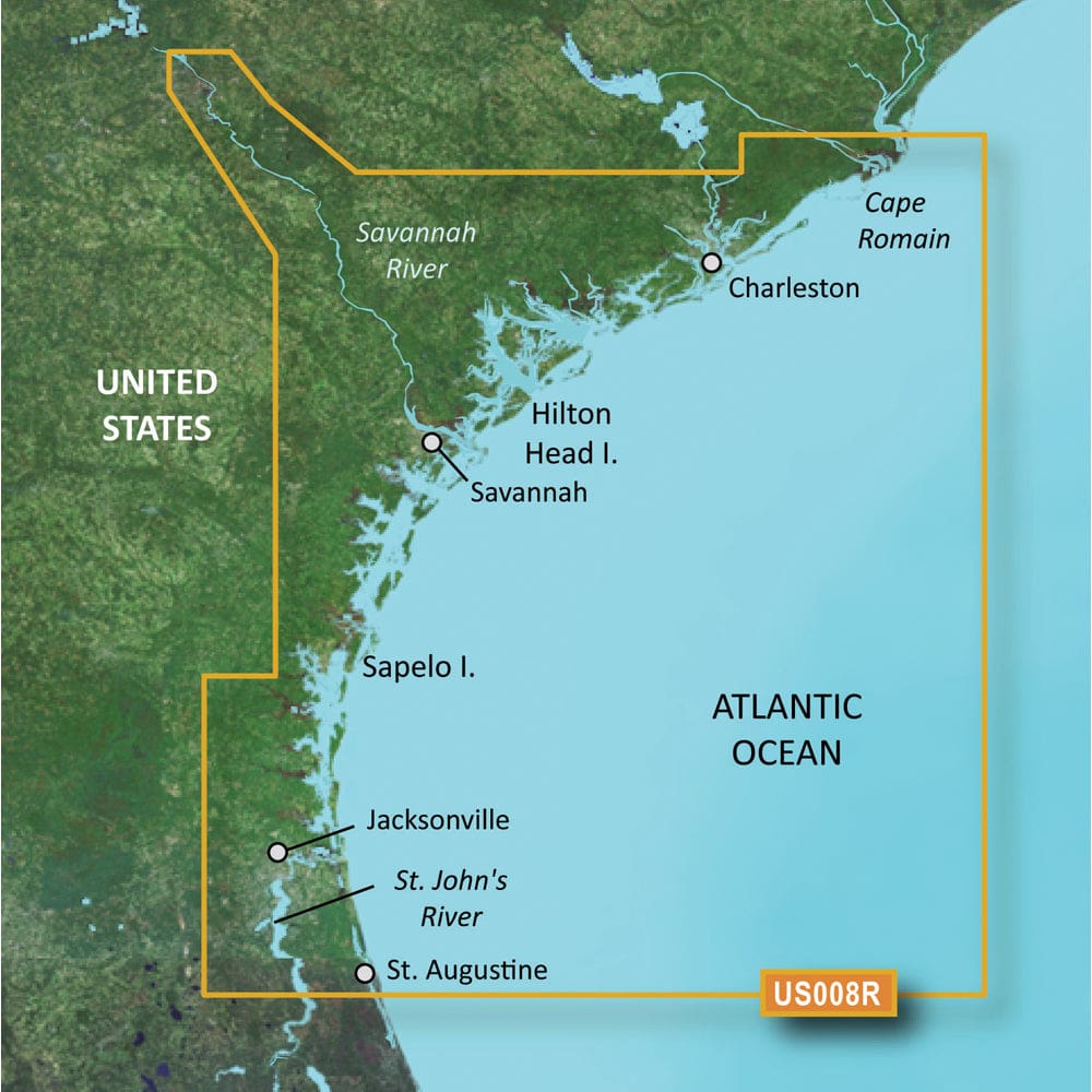 Garmin BlueChart® g3 Vision® HD - VUS008R - Charleston to Jacksonville - microSD™/ SD™ - Cartography | Garmin BlueChart Vision - Garmin