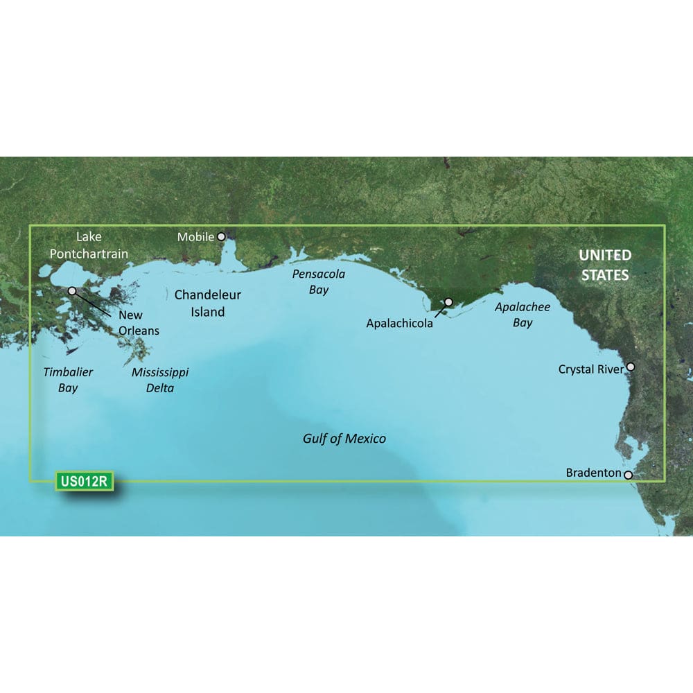 Garmin BlueChart® g3 Vision® HD - VUS012R - Tampa - New Orleans - microSD™/ SD™ - Cartography | Garmin BlueChart Vision - Garmin