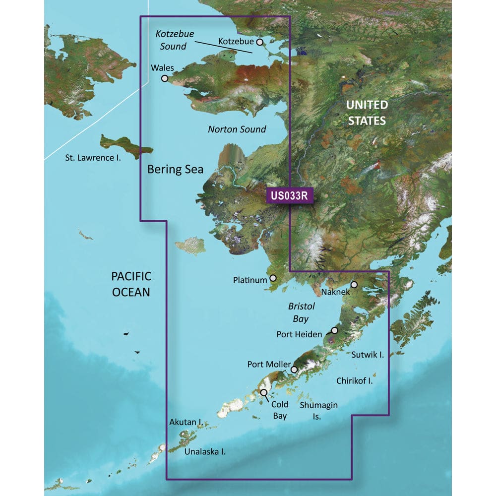 Garmin BlueChart® g3 Vision® HD - VUS033R - Bristol Bay - Kotzebue Snd. - microSD™/ SD™ - Cartography | Garmin BlueChart Vision - Garmin