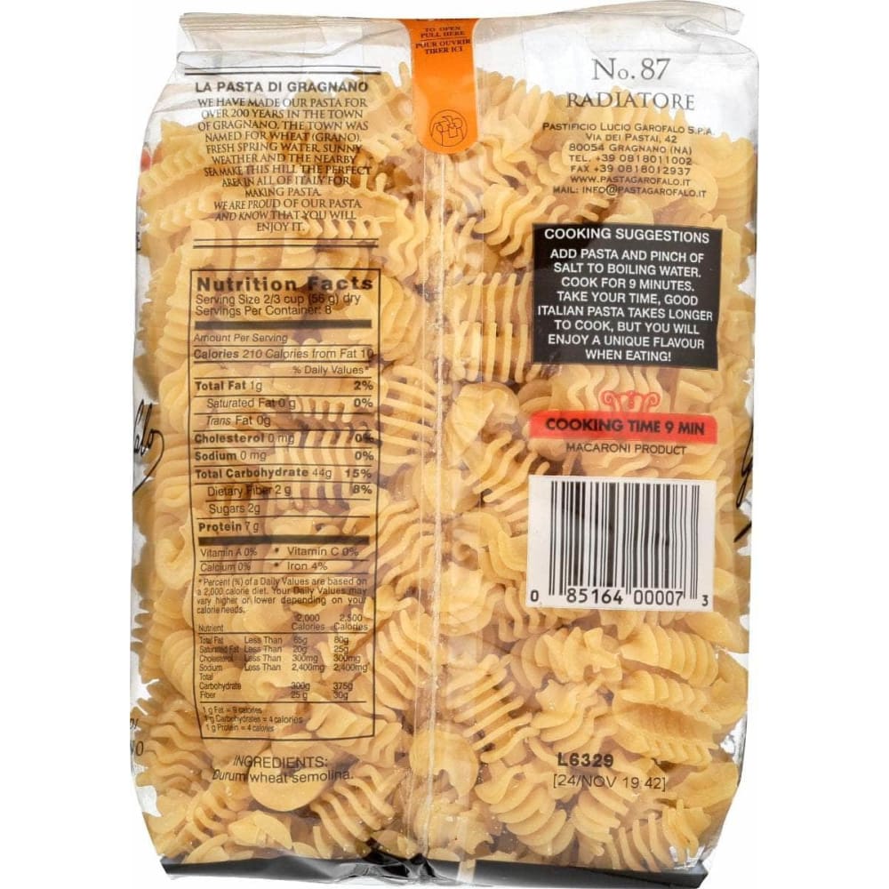 GAROFALO Grocery > Meal Ingredients > Noodles & Pasta GAROFALO Radiatore Pasta, 16 oz