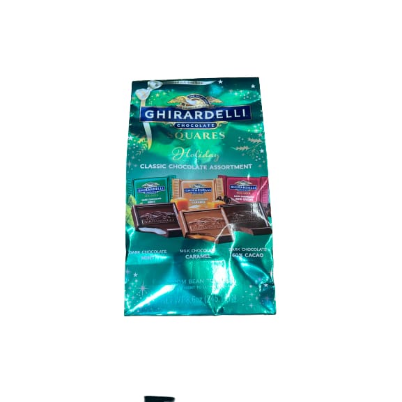 GHIRARDELLI Holiday Classic Chocolate Assortment Squares 8.6 OZ Bag - GHIRARDELLI