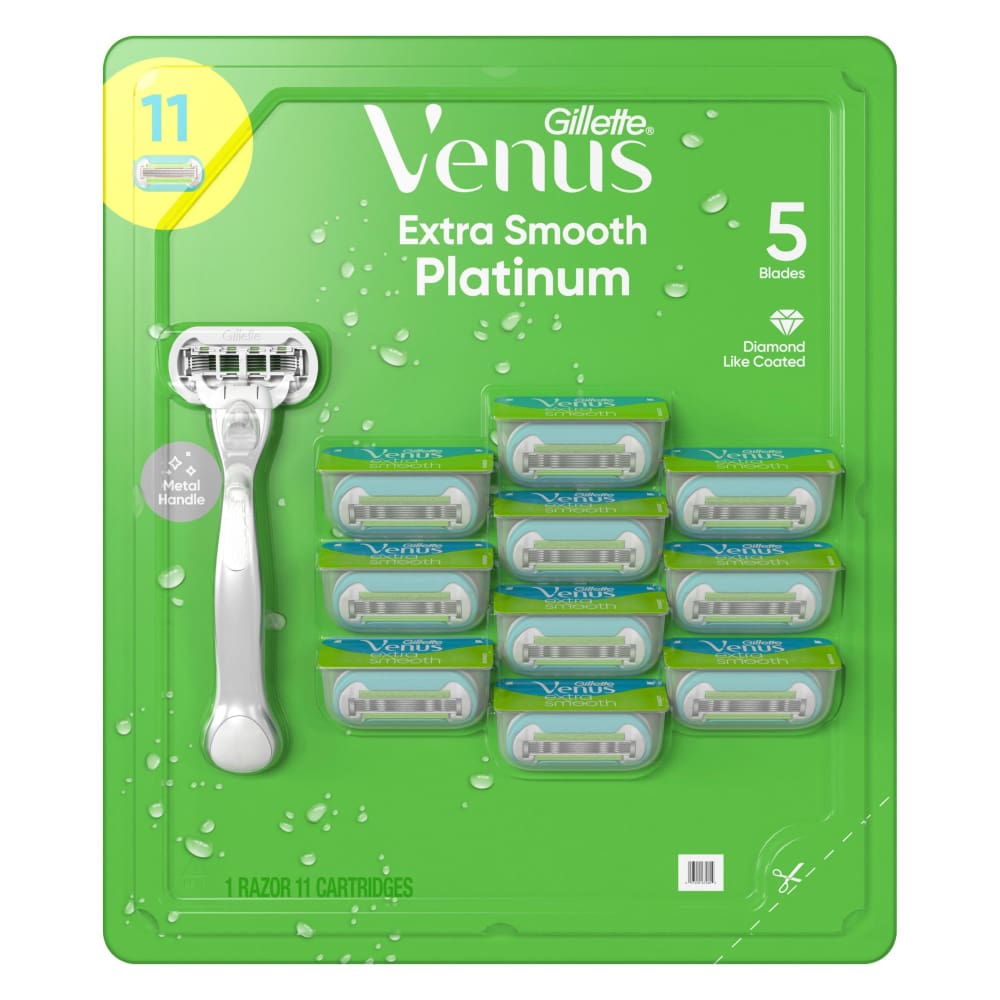 Gillette Venus Platinum Extra Smooth Women’s Razor with 11 Refills - Gillette