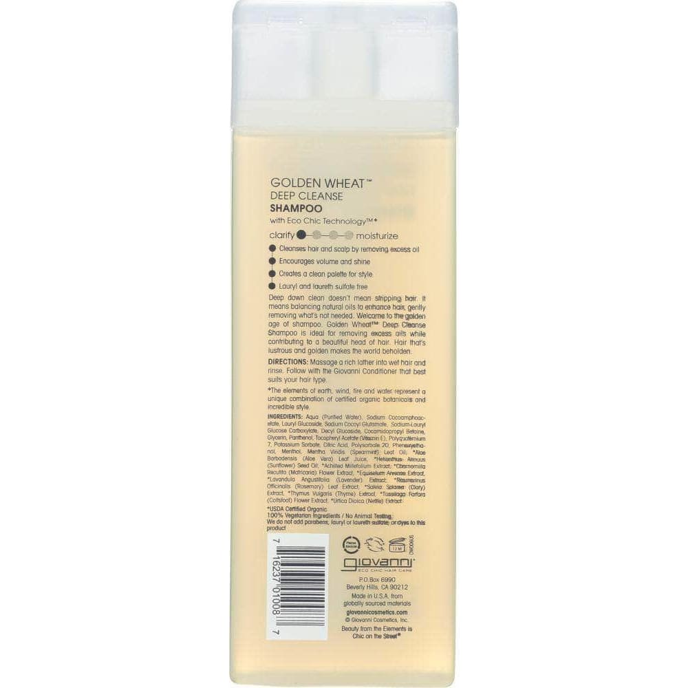 Giovanni Giovanni Cosmetics Golden Wheat Shampoo For Normal To Oily Hair, 8.5 oz