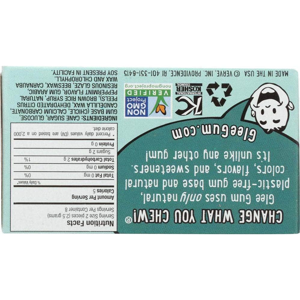 Glee Gum Glee Gum All Natural Chewing Gum Peppermint, 16 pc