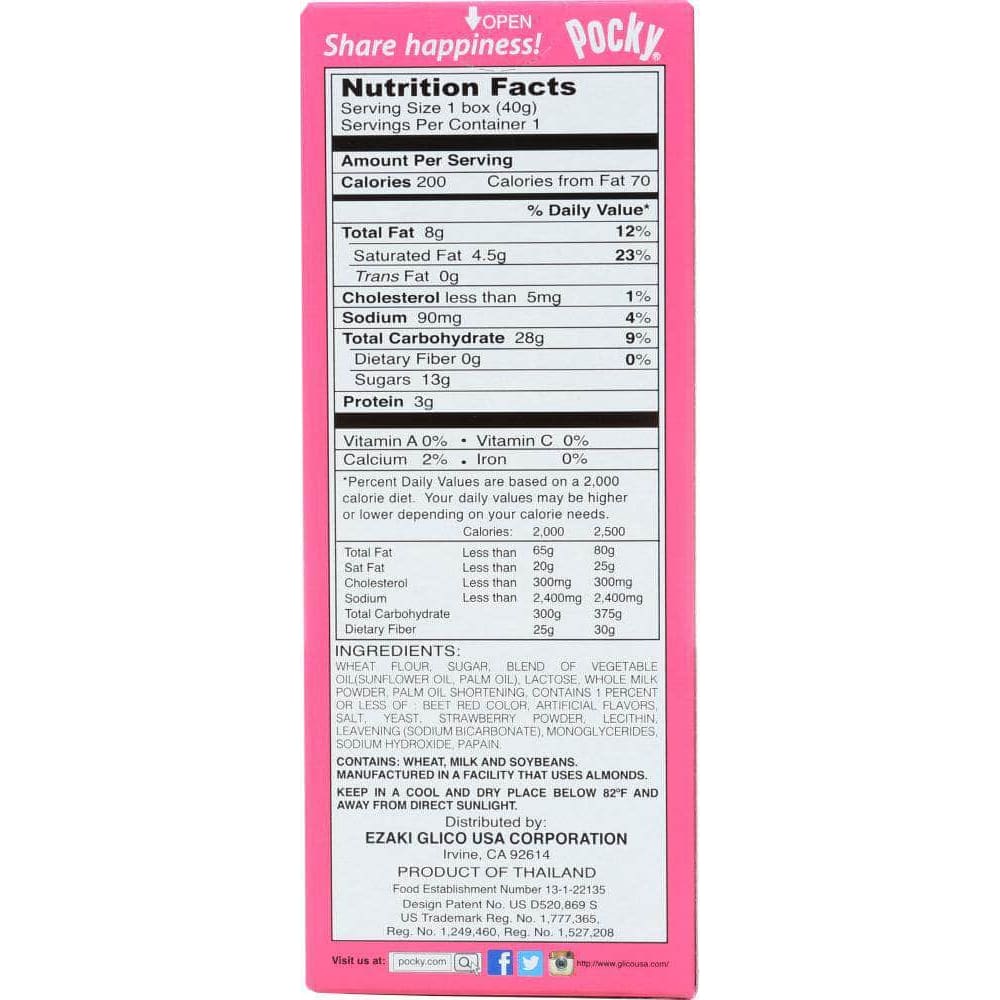 Glico Glico Pocky Strawberry Cream Biscuit Sticks, 1.41 oz