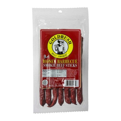 Goldrush Honey Barbecue Smokie Beef Sticks 7oz (Case of 12) - Snacks/Meat Snacks - Goldrush