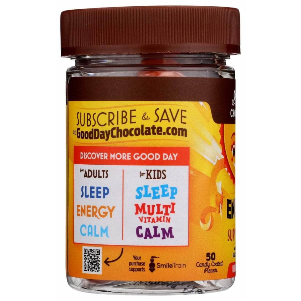 GOOD DAY CHOCOLATE Vitamins & Supplements > Vitamins & Minerals GOOD DAY CHOCOLATE: Energy Supplement, 50 pc
