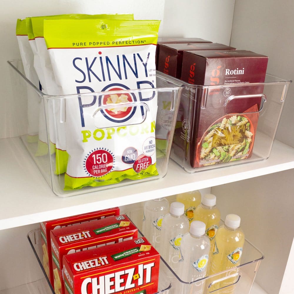 Gourmet Kitchen All-Purpose Clear Storage Pantry Bins Set of 4 - Kitchen Organization - Gourmet