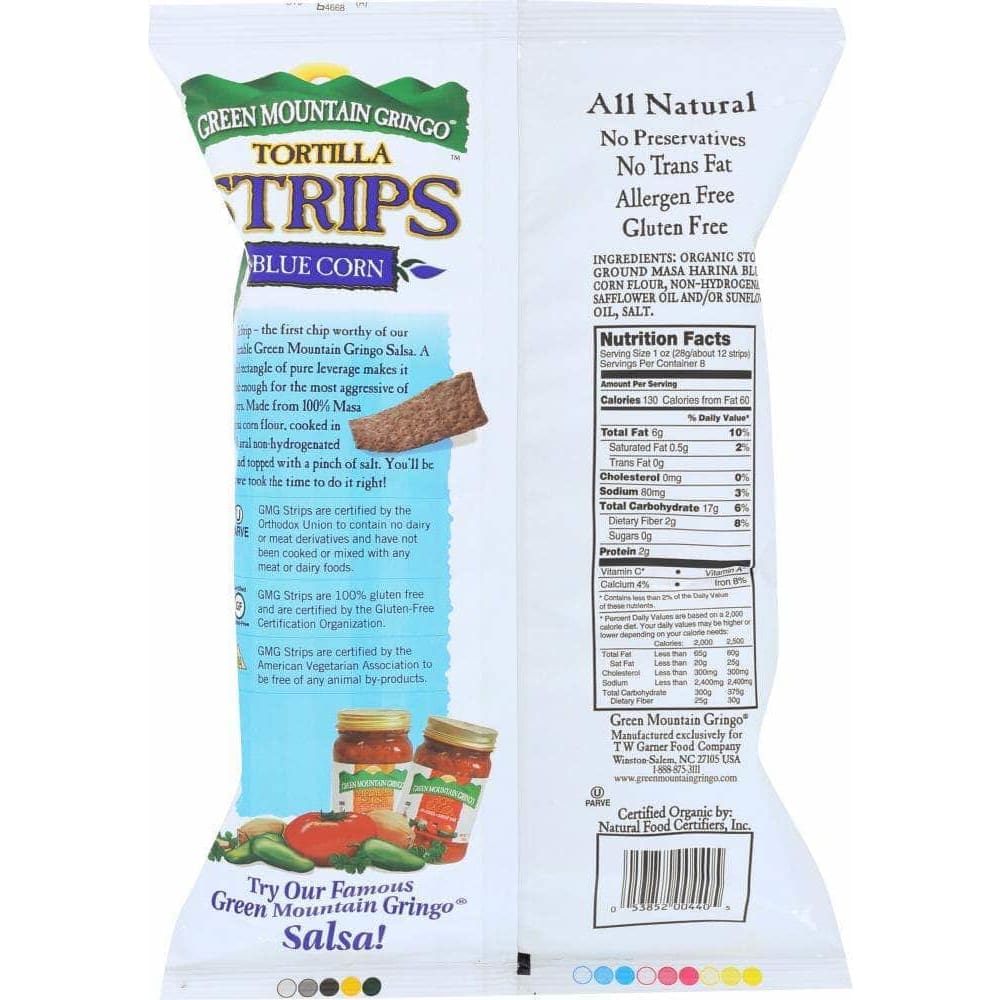 Green Mountain Gringo Green Mountain Gringo Organic Blue Corn Tortilla Strips, 8 oz