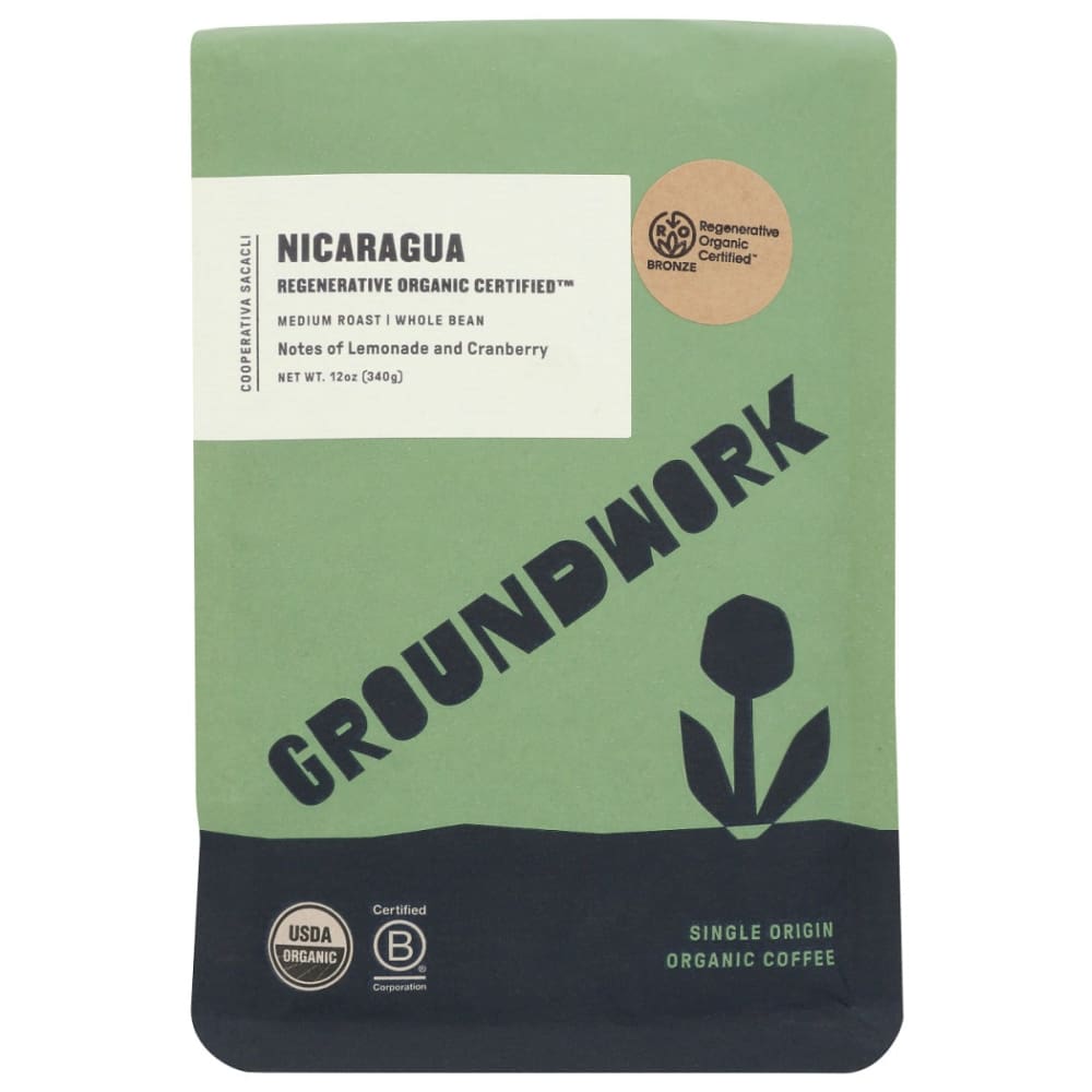 GROUNDWORK COFFEE: Coffee Roc Nicaragua 12 OZ - Grocery > Beverages > Coffee Tea & Hot Cocoa - GROUNDWORK COFFEE