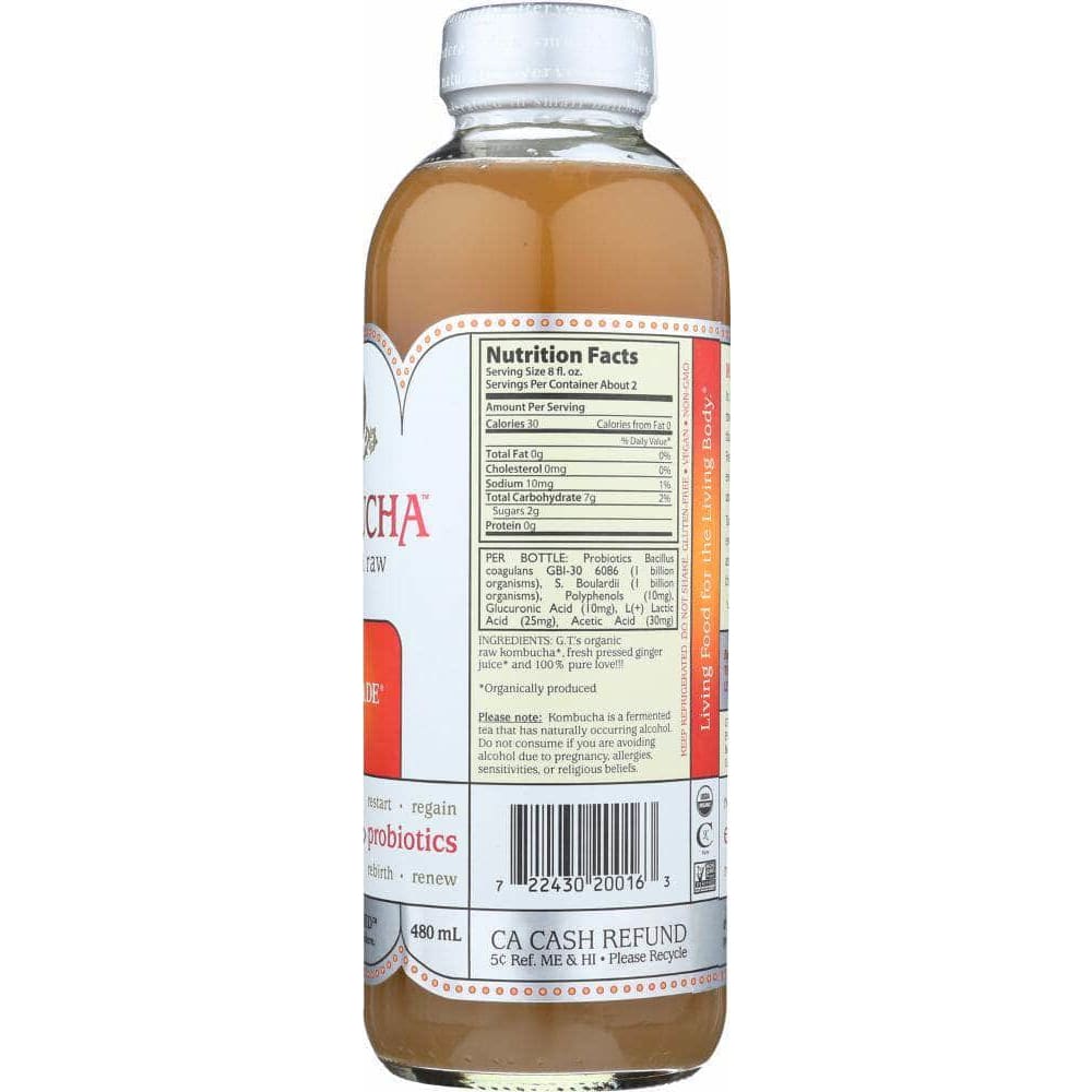 Synergy Gt's Enlightened Kombucha Enlightened Kombucha Gingerade, 16 oz