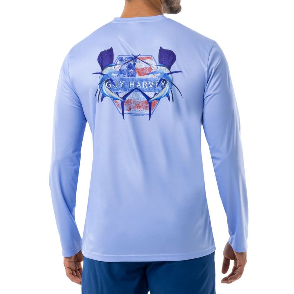 Guy Harvey Men’s Americana Sailfish Performance Sun Protection Top - Hunting & Fishing - ShelHealth