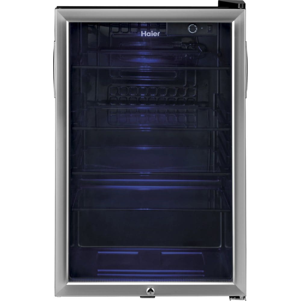 Haier 150-Can Capacity Stainless Steel Beverage Center - Wine & Beer Coolers - Haier