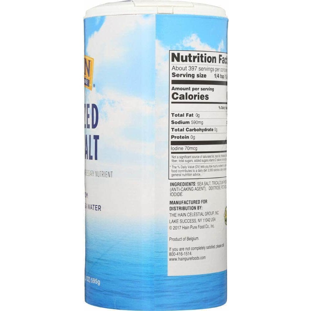 Hain Pure Foods Hain Pure Foods Iodized Sea Salt, 21 oz