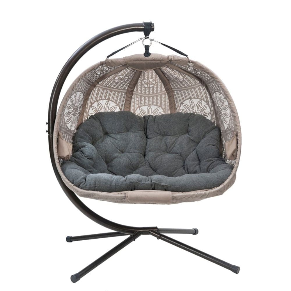 Hanging Pumpkin Loveseat (Dreamcatcher Sand) - Outdoor Lounge Furniture - Hanging