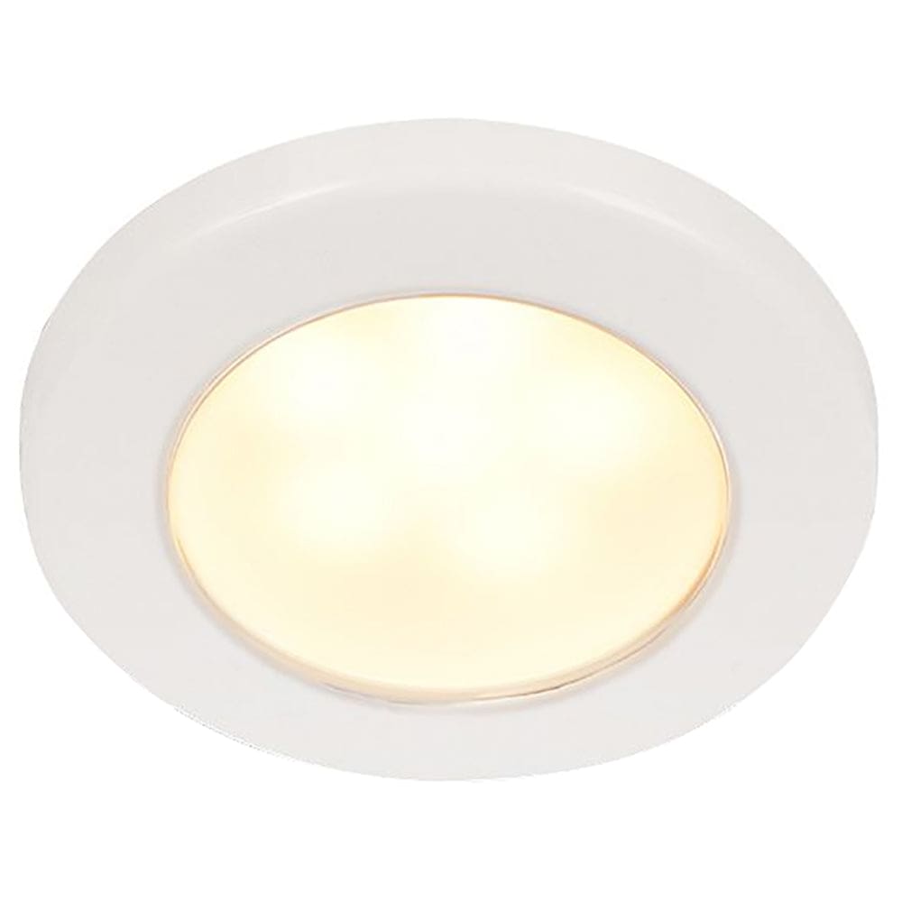 Hella Marine EuroLED 75 3 Round Screw Mount Down Light - Warm White LED - White Plastic Rim - 12V - Lighting | Dome/Down Lights - Hella