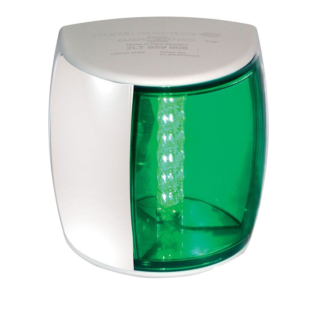 Hella Marine NaviLED PRO Starboard Navigation Lamp - 3nm - Green Lens/ White Housing - Lighting | Navigation Lights - Hella Marine
