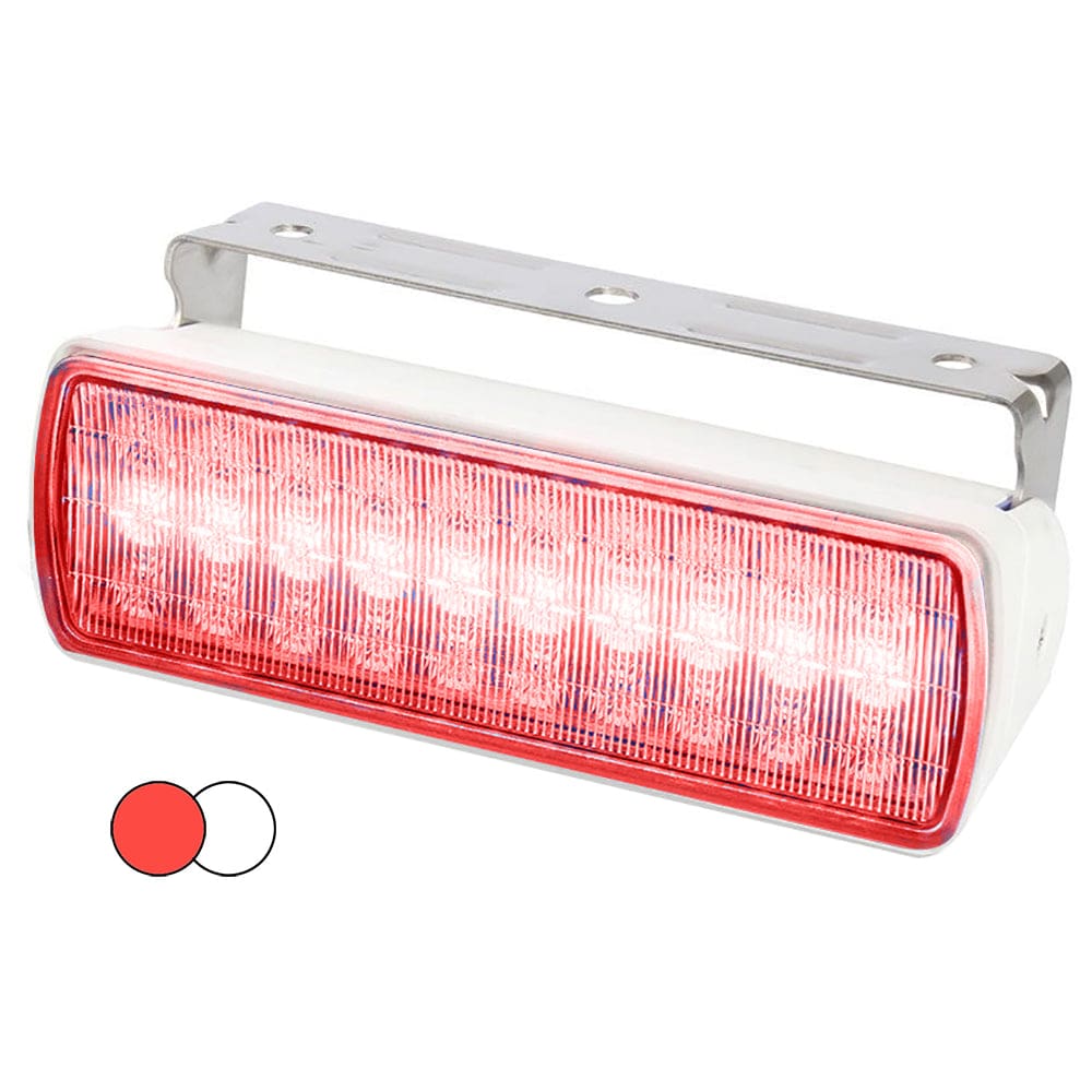Hella Marine Sea Hawk XL Dual Color LED Floodlights - Red/ White LED - White Housing - Lighting | Flood/Spreader Lights - Hella Marine