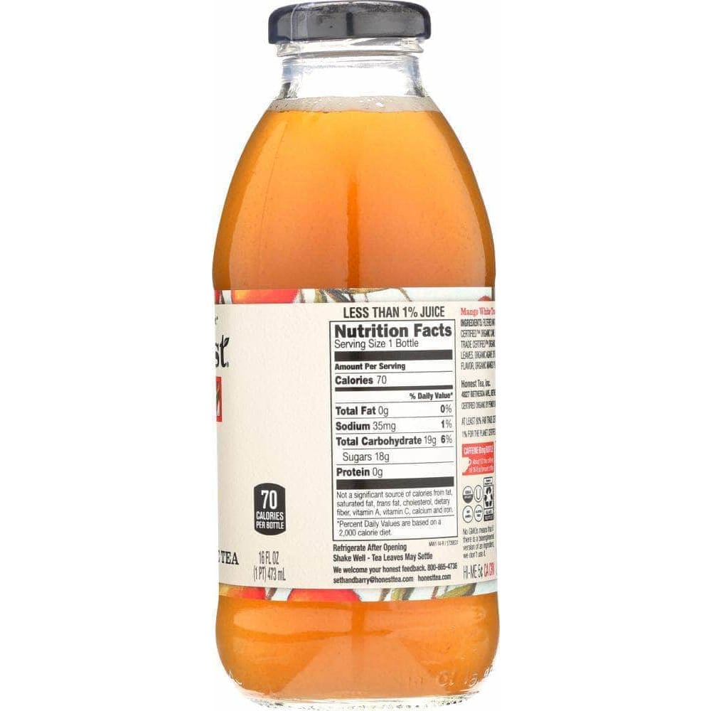 Honest Tea Honest Tea Organic White Tea Mango, 16 oz