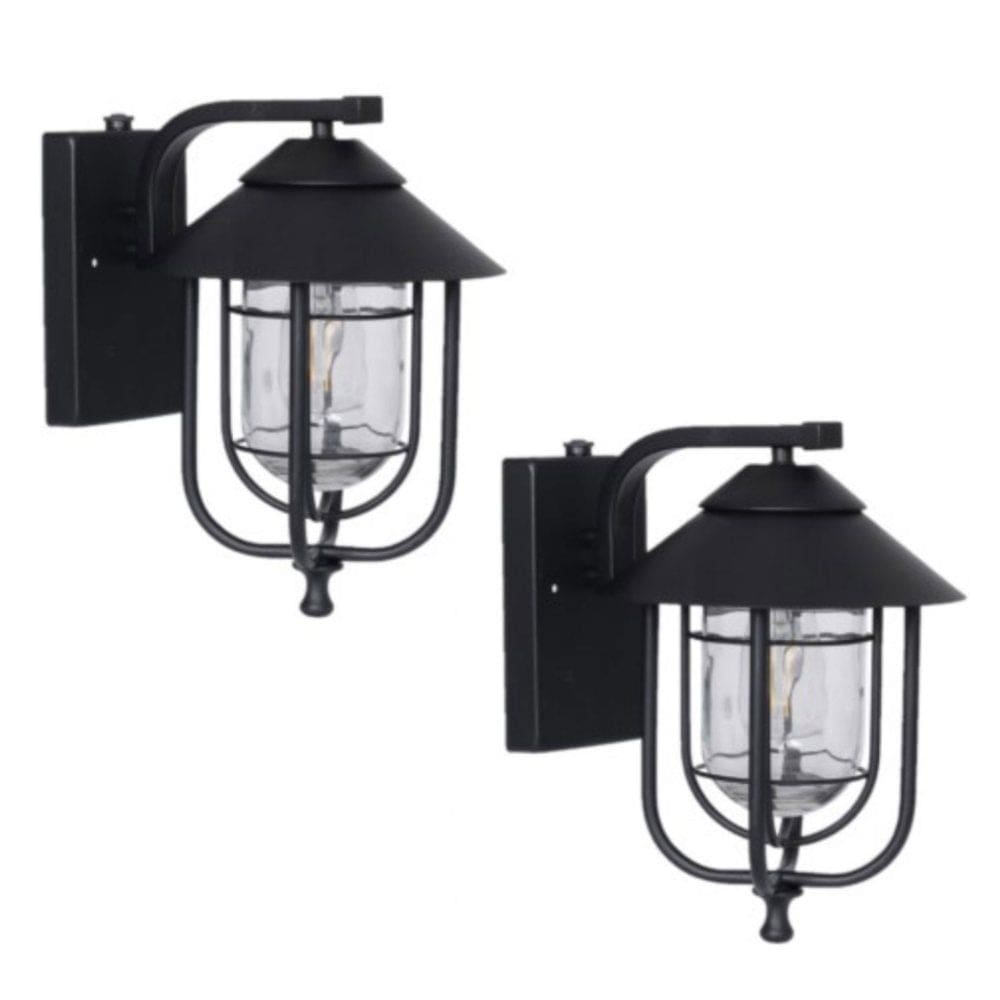 Honeywell 800 Lumen Wall Lantern with LED Vintage Filament Bulb (2-Pack) - Outdoor Lighting - Honeywell