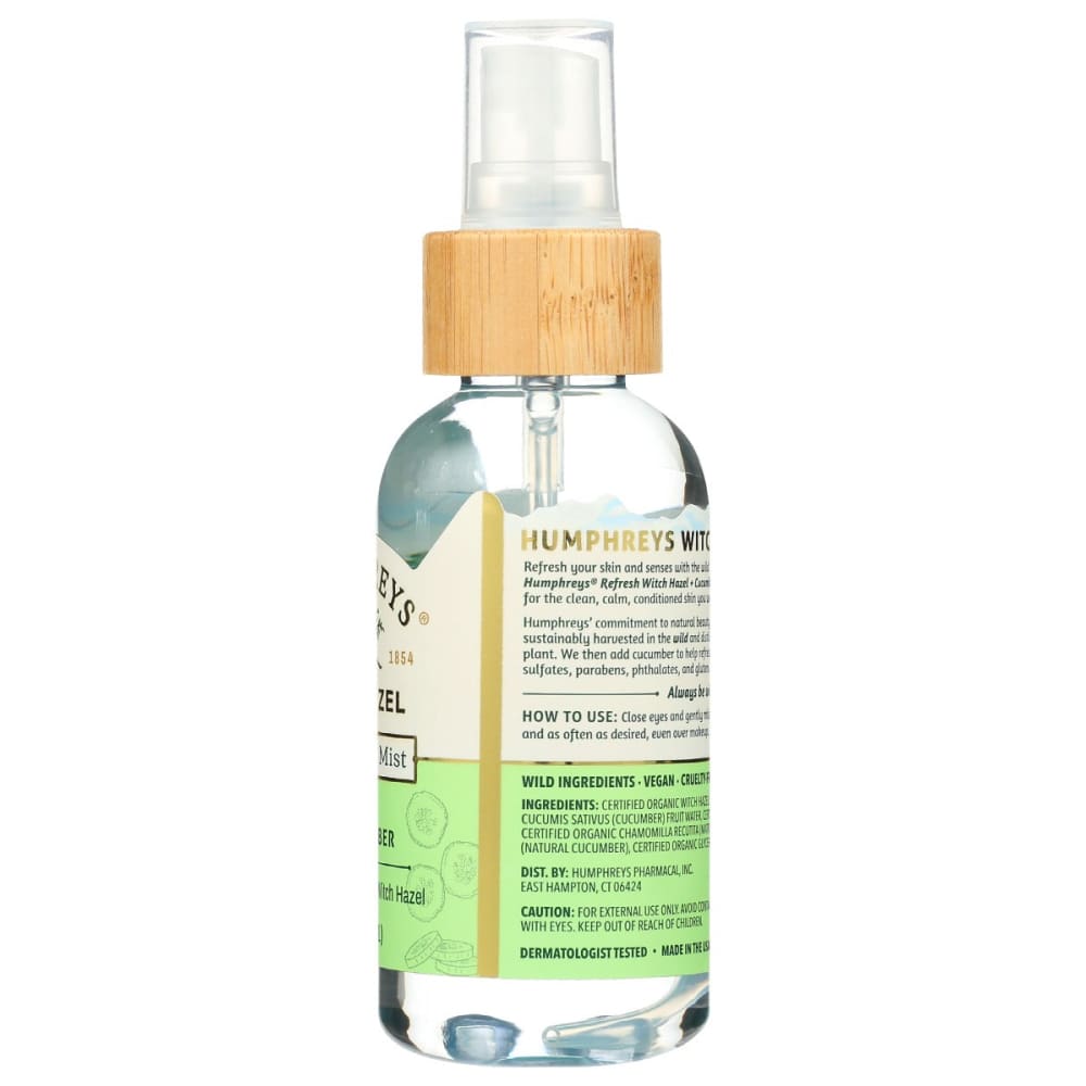 HUMPHREYS: Mist Witch Hazel Cucumber 3 oz - Beauty & Body Care > Skin Care > Facial Mists & Toners & Astringents - Humphreys