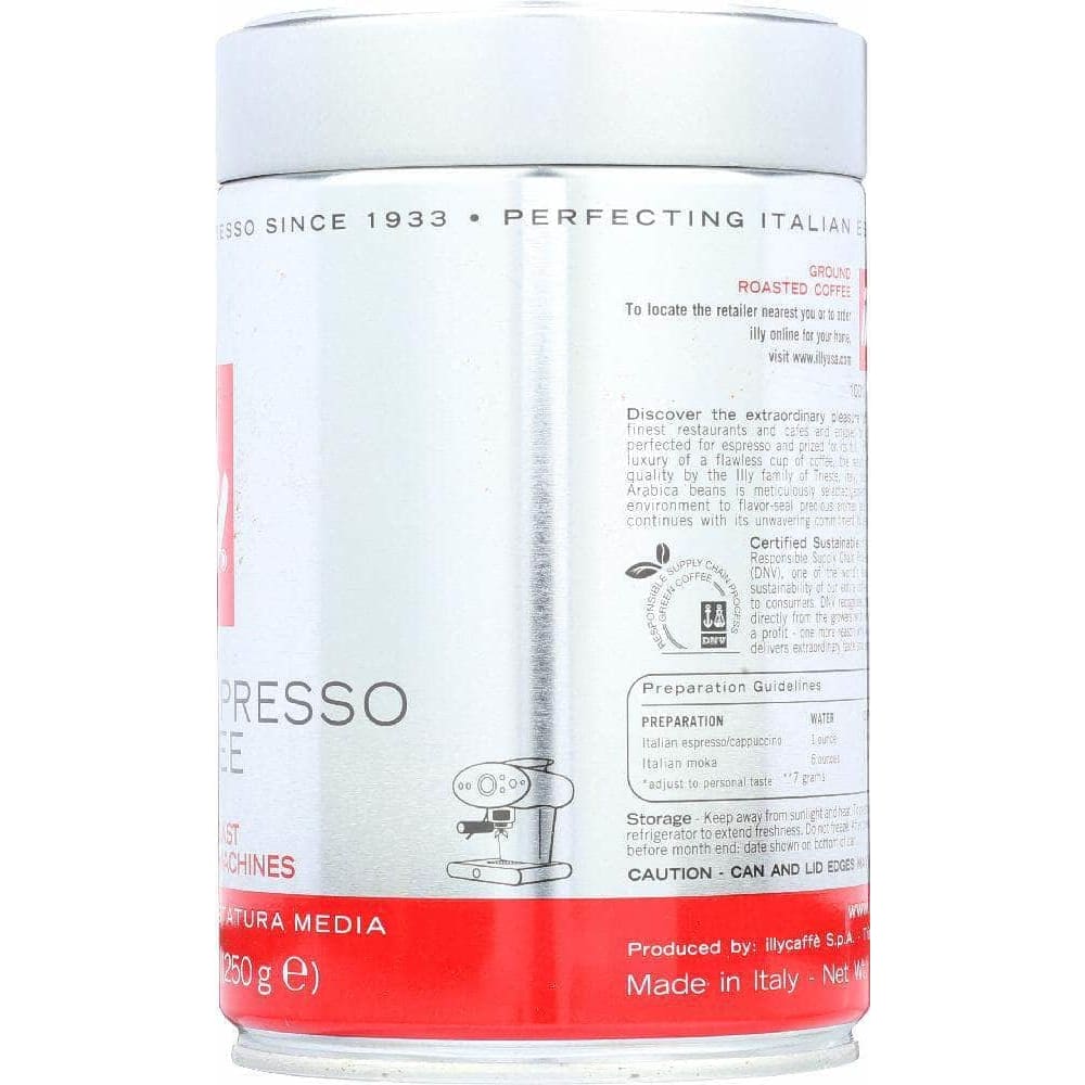 Illy Illycaffe Coffee Ground Normale Fine, 8.8 oz