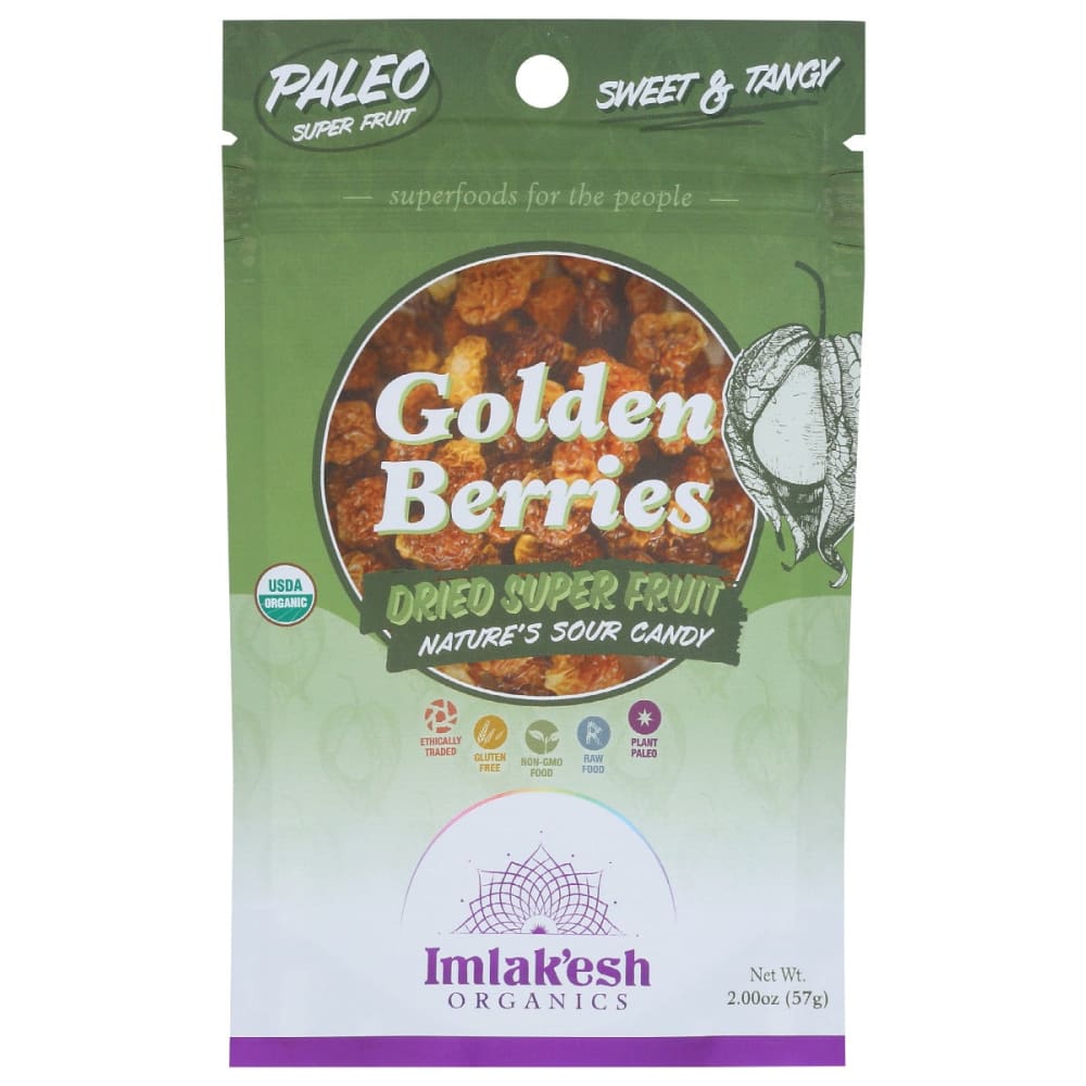 IMLAKESH ORGANICS: Dried Fruit Golden Berry 2 oz (Pack of 5) - Fruit Snacks - IMLAKESH ORGANICS