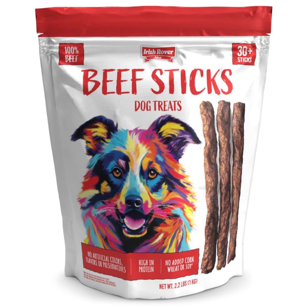 Irish Rover Beef Stick Dog Treats (35 oz.) - Dog Food & Treats - Irish