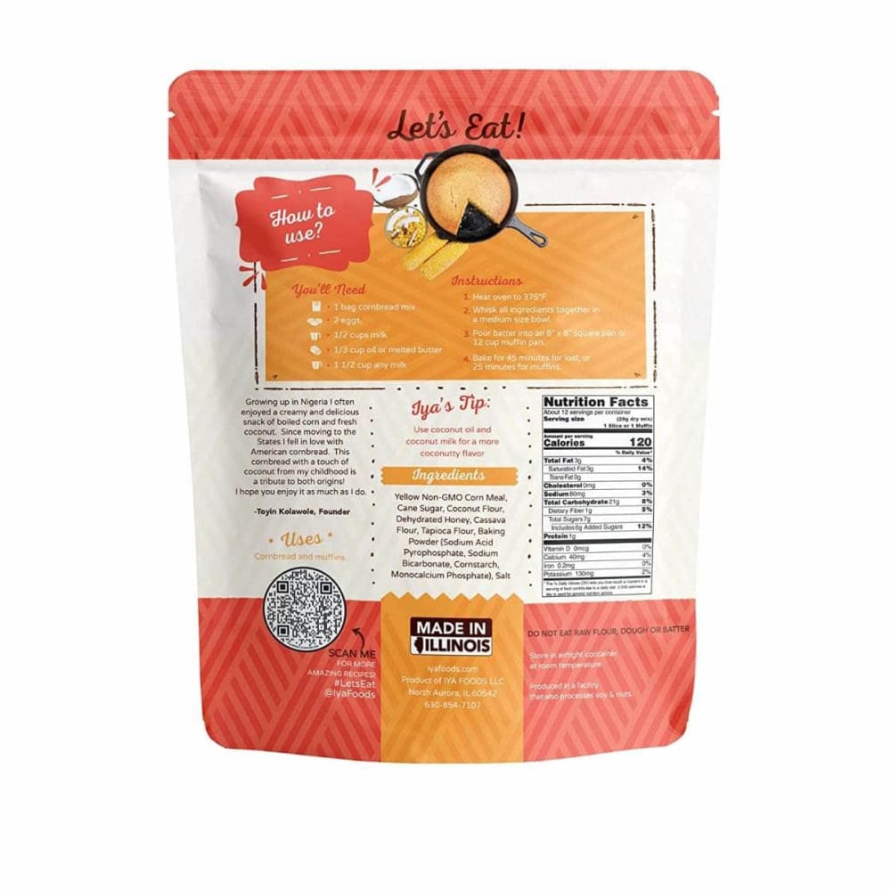 IYA FOODS Grocery > Cooking & Baking > Baking Ingredients IYA FOODS: Corn Bread Mix, 12 oz