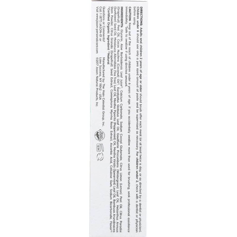 Jason Jason Toothpaste Simply Coconut Refreshing Fluoride-Free, 4.2 oz