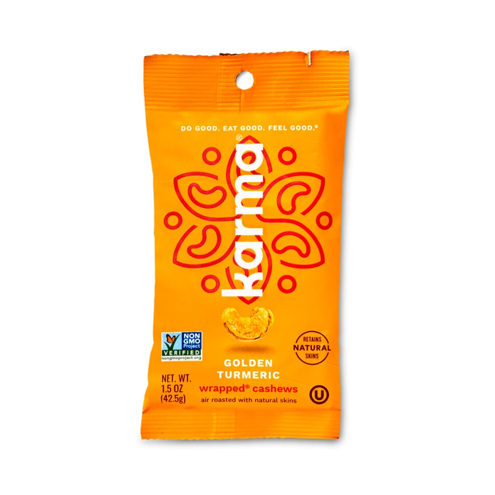 KARMA KARMA Golden Turmeric Wrapped Cashews, 1.5 oz