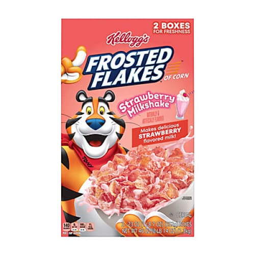 Kellogg’s Frosted Flakes Strawberry Milkshake Cold Breakfast Cereal 2 pk./23 oz. - Home/Grocery/Specialty Shops/New To Grocery/ - Kellogg’s