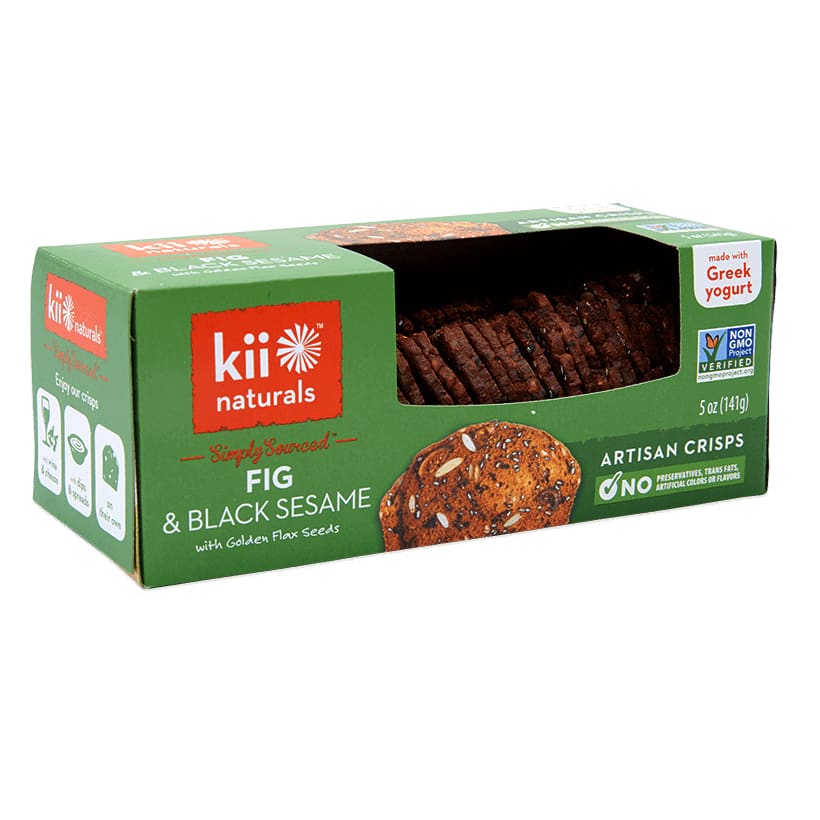 Kii Naturals Kii Naturals Fig & Black Sesame with Golden Flax Seeds Crisps, 5 oz